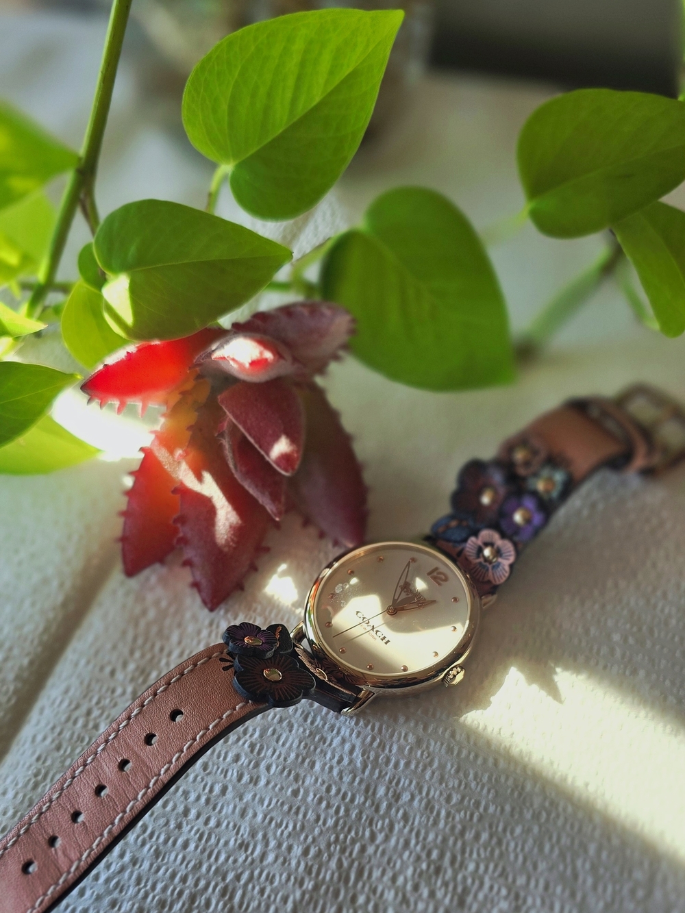 Delancey Watch With Floral Applique, 36 Mm - Picture 2 of 4